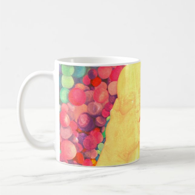 Caneca de café Bolhas estampa extra grande (Esquerda)