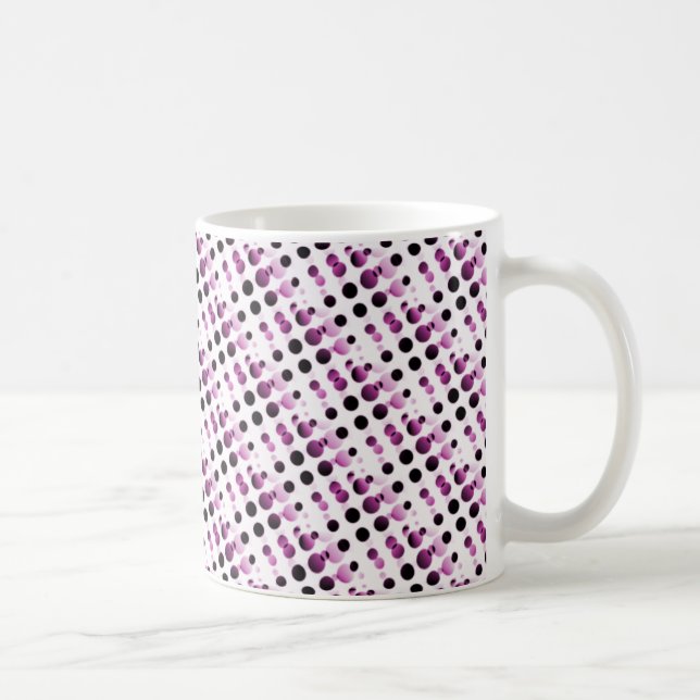 Caneca De Café Bolhas Retro Mug, Borgonha (Direita)