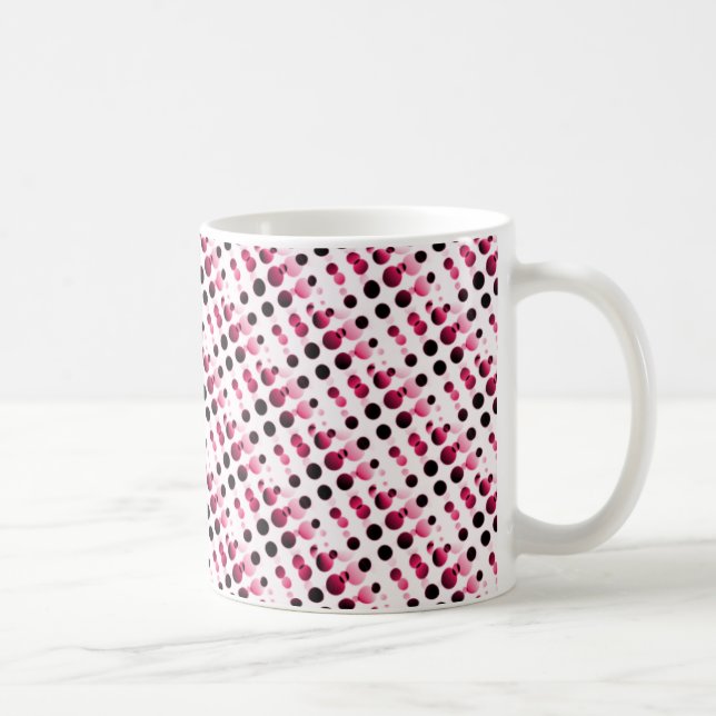 Caneca De Café Bolhas Retro Mug, Rosa (Direita)