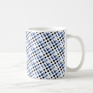 Caneca De Café Bolhas retros caneca, luz - azul