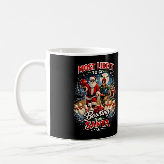 Caneca De Café Boliche com o Papai Noel (Esquerda)