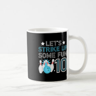 Caneca De Café Boliche de 10 Festas de aniversário de 10 anos