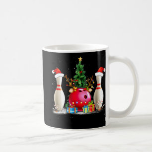 Caneca De Café Boliche de Natal Santa Hat Boliche Xmas