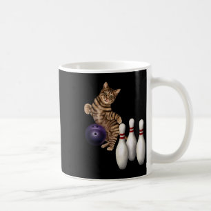 Caneca De Café Boliche Engraçada De Gato