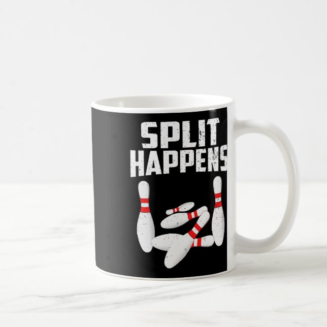 Caneca De Café Boliche Lover Shirt Split Acontece Homens Mulheres (Direita)