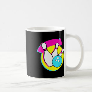 Caneca De Café Boliche Party Funny Retro Boliches Jogadores Bowle