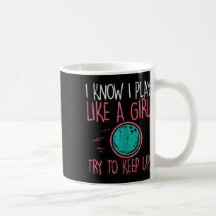 Caneca De Café Boliche Que Eu Toco Como Menina Brincadeiras Garot