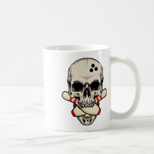 Caneca De Café Boliches Pinos Retro Caveira Skeleton Boliche Cabe