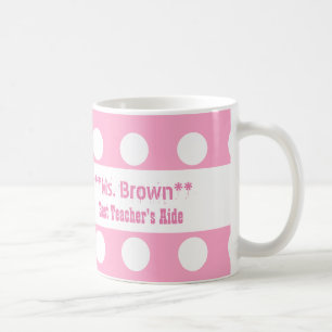 Caneca De Café Bolinhas A12 do rosa do ASSISTENTE do melhor