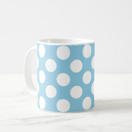 Caneca De Café Bolinhas azuis, Padrão de Bolinhas, Pontos, pontos