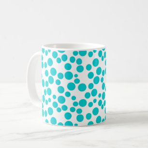 Caneca De Café Bolinhas azul