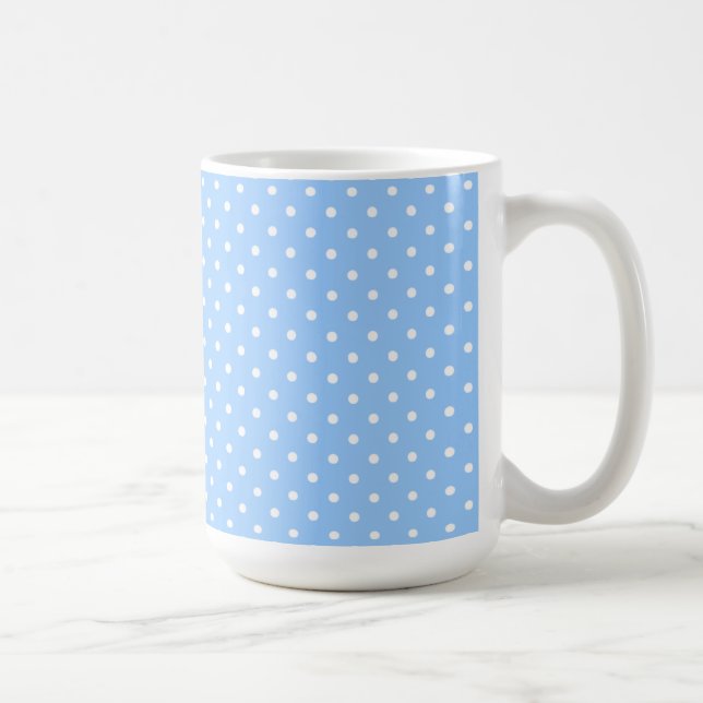 Caneca De Café Bolinhas Azul e Azul (Direita)
