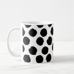 Caneca De Café Bolinhas com Faces de Gato: Vintage Reproduzível.