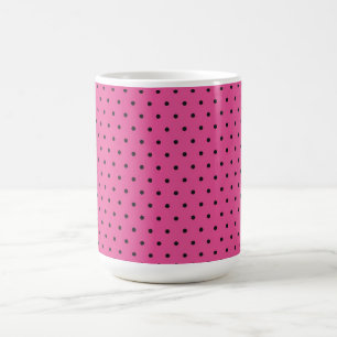 Caneca De Café Bolinhas cor-de-rosa e preto