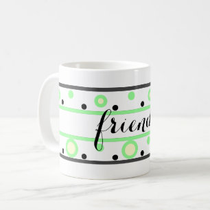 Caneca De Café Bolinhas de Creme Verde de Amigos
