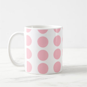 Caneca De Café Bolinhas de Design rosa