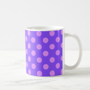 Caneca De Café Bolinhas de Lilac na periwinkle