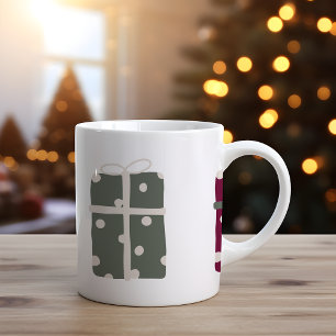 Caneca De Café Bolinhas de Natal do Modern Boho presente