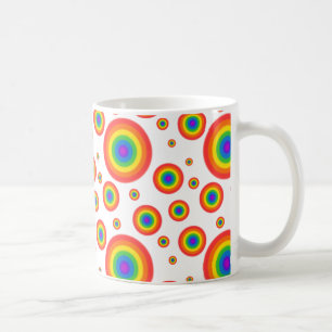 Caneca De Café Bolinhas do arco-íris