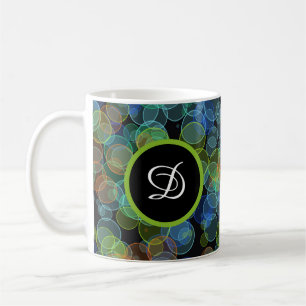 Caneca De Café bolinhas na moda elegantes e pretas mínimas
