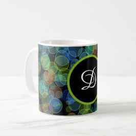 Caneca De Café bolinhas na moda elegantes e pretas mínimas