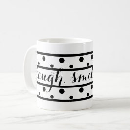 Caneca De Café Bolinhas Negras riem da citação ao vivo