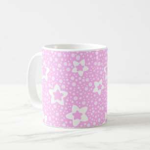 Caneca De Café Bolinhas retrorreflectoras cor-de-rosa quente com 