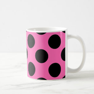Caneca De Café Bolinhas rosa a quente