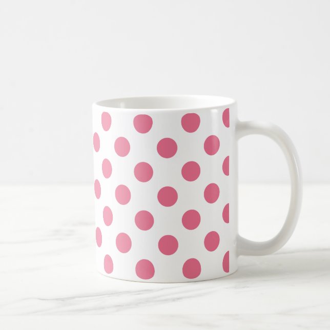 Caneca De Café Bolinhas rosa e branca (Direita)