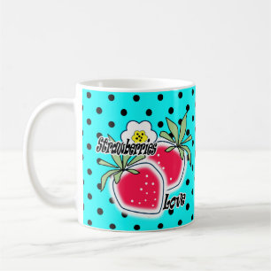 Caneca De Café Bolinhas turquesa