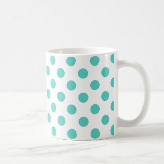 Caneca De Café Bolinhas turquesas