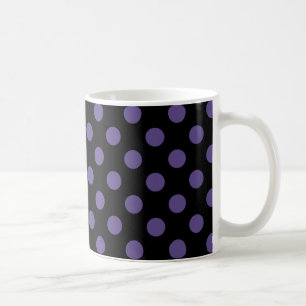 Caneca De Café Bolinhas ultravioletas em preto