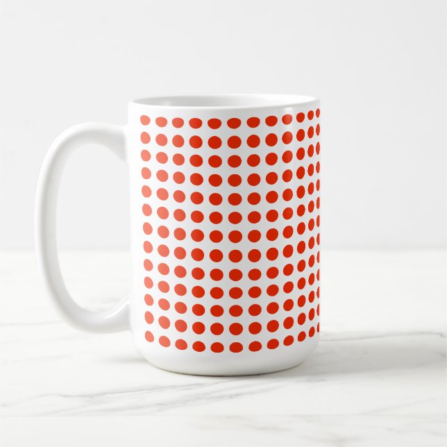 Caneca De Café Bolinhas Vermelhas E Brancas, Café Mug (Esquerda)