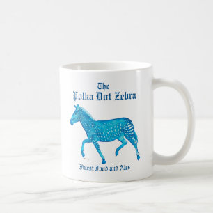 Caneca De Café Bolinhas Zebra - Pub - Azul