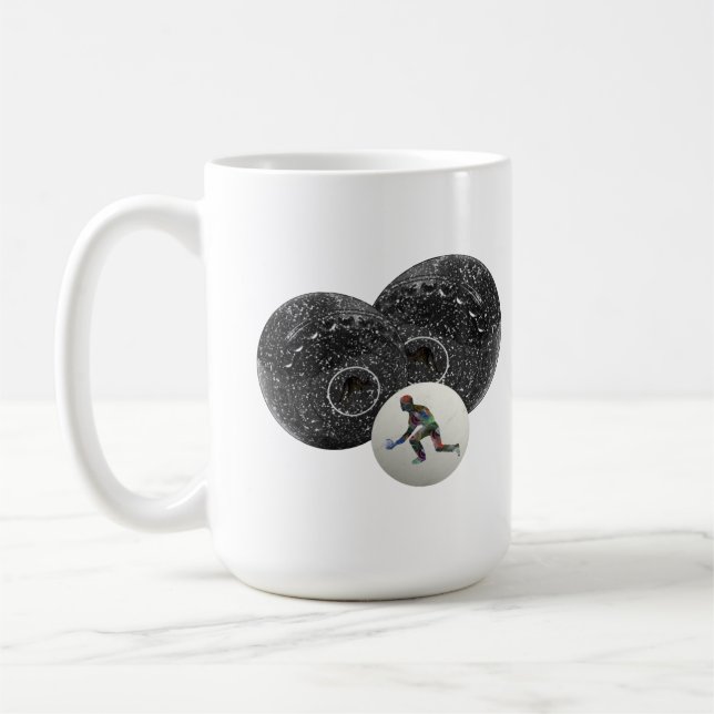 Caneca De Café Bolinhos Brancos E Pretos Espetados, (Esquerda)