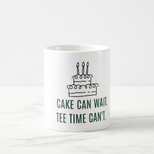 Caneca De Café Bolo de aniversário de golfe para golfista