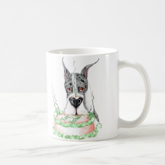 Caneca De Café Bolo de aniversário de Merle Dane (Direita)