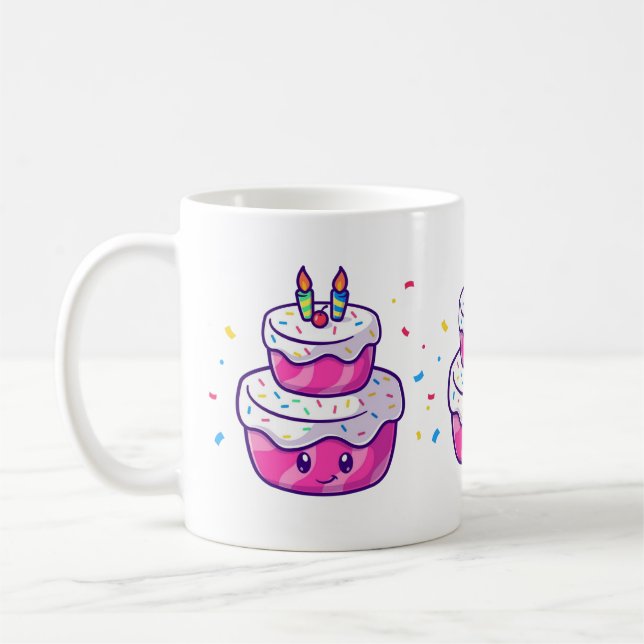 Caneca De Café Bolo de Cartoon Bonito (Esquerda)