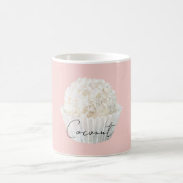 Caneca De Café Bolo de Coco Branco Rosa