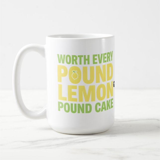 Caneca De Café Bolo De Limão Vale Cada Libra Piada De Sobremesa  (Esquerda)