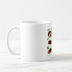 Caneca De Café Bolo de Natal Tronco de Natal Arte de Sobremesa Fr