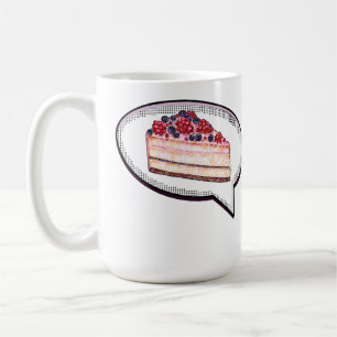 Caneca De Café Bolo É Minha Língua De Amor - Berry Cake Word Ball