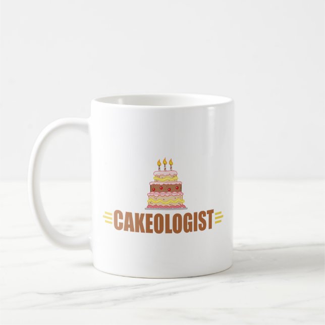 Caneca De Café Bolo Engraçado (Esquerda)