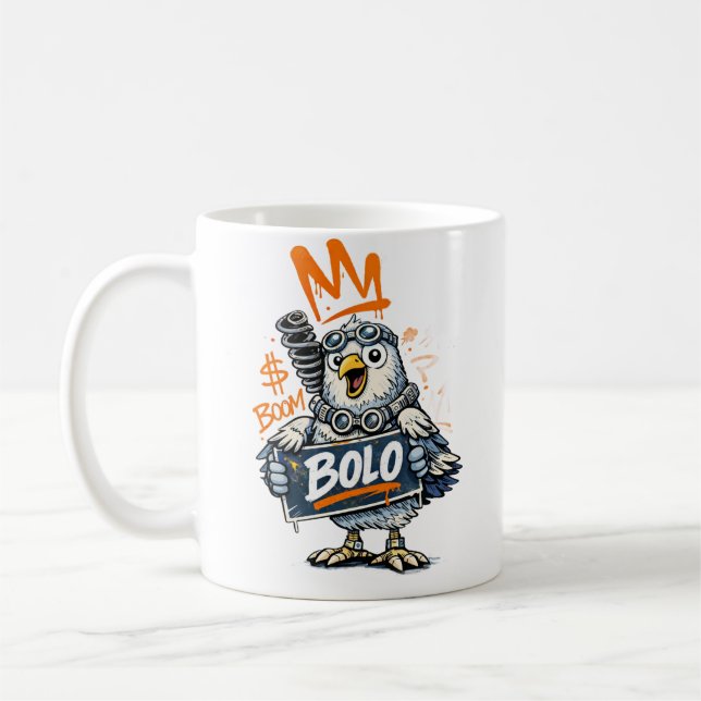 Caneca De Café Bolo Graffiti Bird Mug (Esquerda)