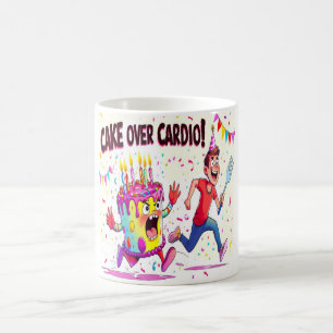 Caneca De Café Bolo sobre Cardio Engraçado Aniversário