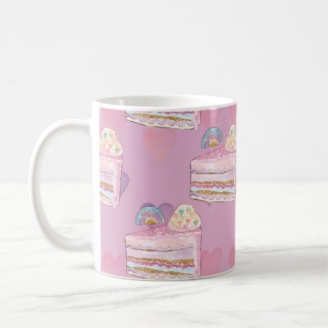 Caneca De Café Bolos Arco-Íris (Esquerda)