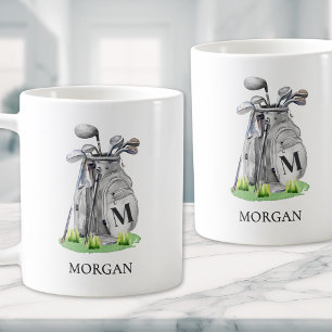 Caneca De Café Bolsa de Golfe Monogramada