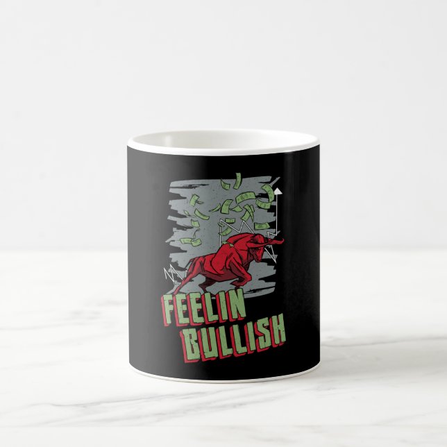 Caneca De Café Bolsa de Valores Feelin Bullish Trading Bull Trade (Centro)
