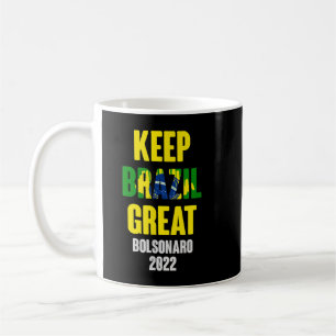 Caneca De Café Bolsonaro Presidente 2022 Brasil - Manter o Brasil