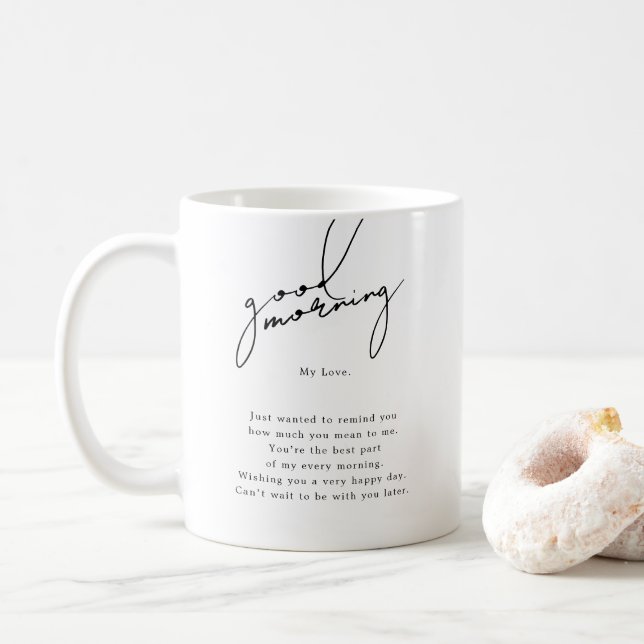 Caneca De Café Bom dia, amor (Com Donut)